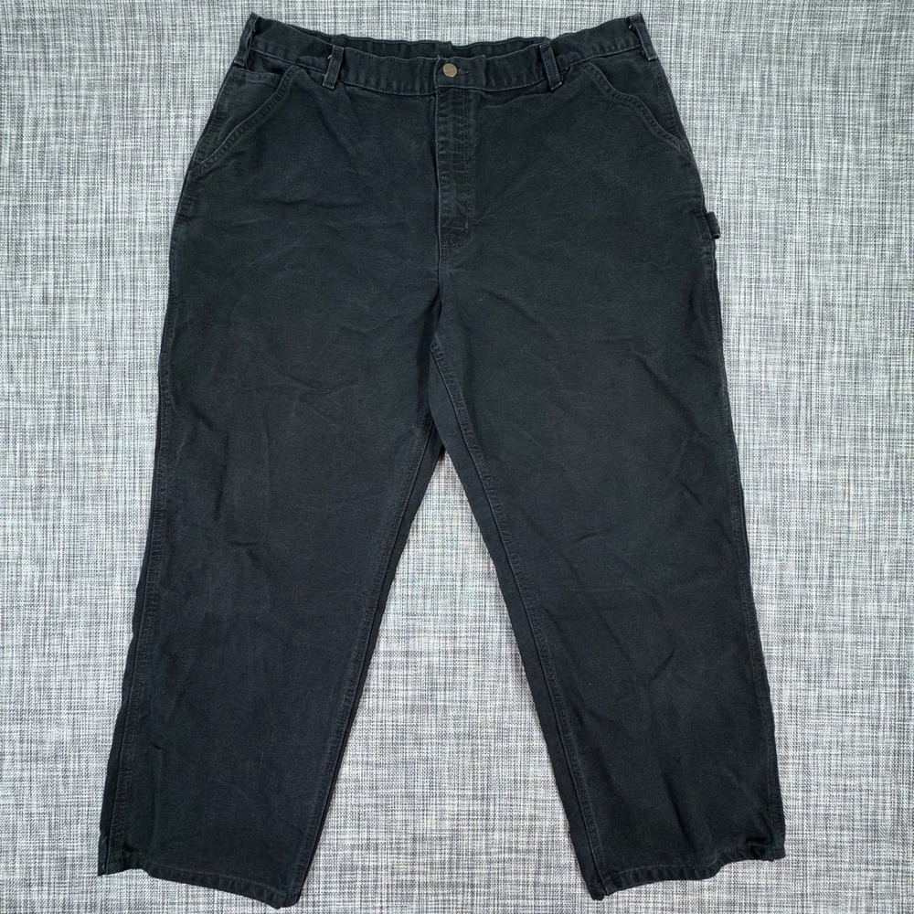 Carhartt Mens B11 Dungaree Fit Duck Canvas Carpenter Work Pants Black 42x30